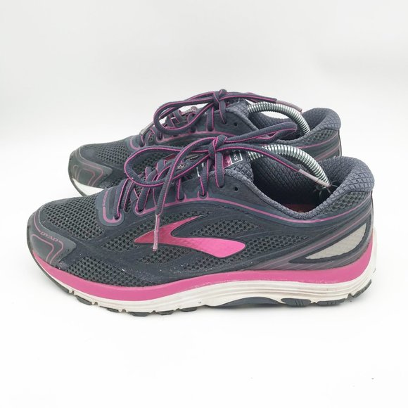BROOKS Dyad Purple Gray Athletic Running Gym Sneakers Shoes Womens 7 - Picture 4 of 13